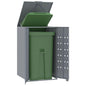 Abrigo para caixote do lixo 69x79x117 cm aço cinzento