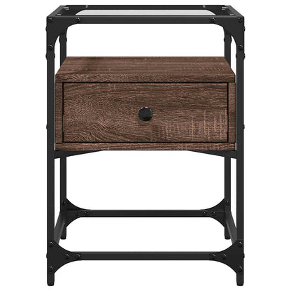 Mesas de cabeceira 2 pcs derivados de madeira carvalho castanho