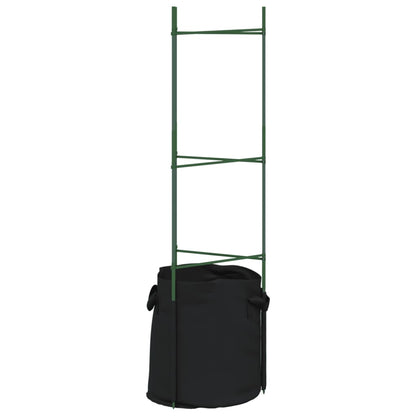 Suportes para tomateiros com sacos 4 pcs 116 cm aço e PP