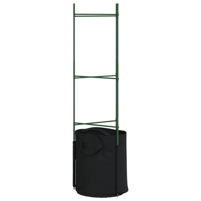 Suportes para tomateiros com sacos 4 pcs 116 cm aço e PP