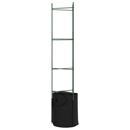Suportes para tomateiros com sacos 6 pcs 154 cm aço e PP