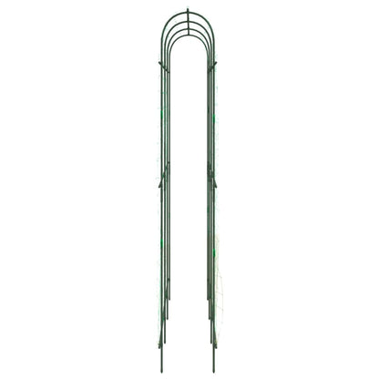 Treliças jardim p/ plantas trepadeiras 3 pcs estrutura em U aço