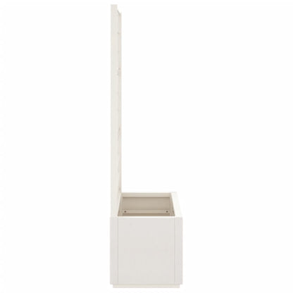 Vaso/floreira de jardim c/ treliça 80x36x140 cm PP branco