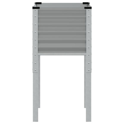 Vaso/floreira de jardim 45x45x88 cm aço cinzento