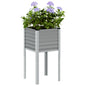 Vaso/floreira de jardim 45x45x88 cm aço cinzento