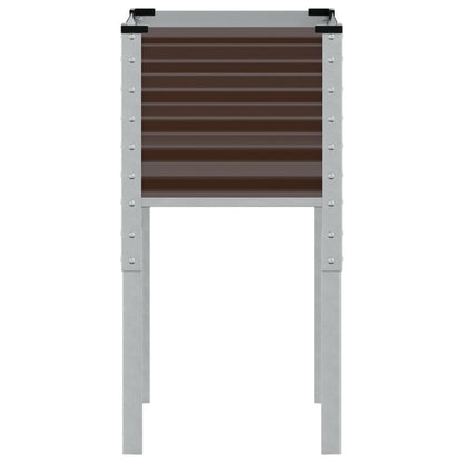 Vaso de jardim marrom 45x45x88 cm aço