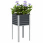 Vaso de jardim antracite 45x45x88 cm aço