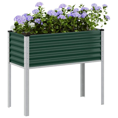 Vaso de jardim verde 100x45x90 cm Aço