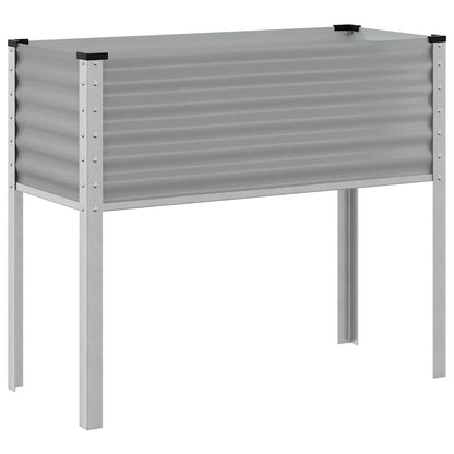 Vaso/floreira de jardim 100x45x90 cm aço cinzento