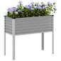 Vaso/floreira de jardim 100x45x90 cm aço cinzento