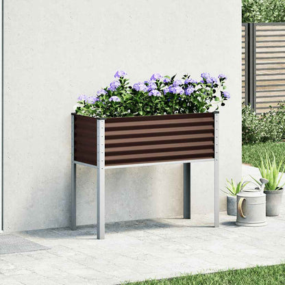 Vaso de jardim marrom 100x45x90 cm aço