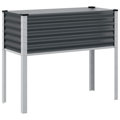 Vaso de jardim antracite 100x45x90 cm aço