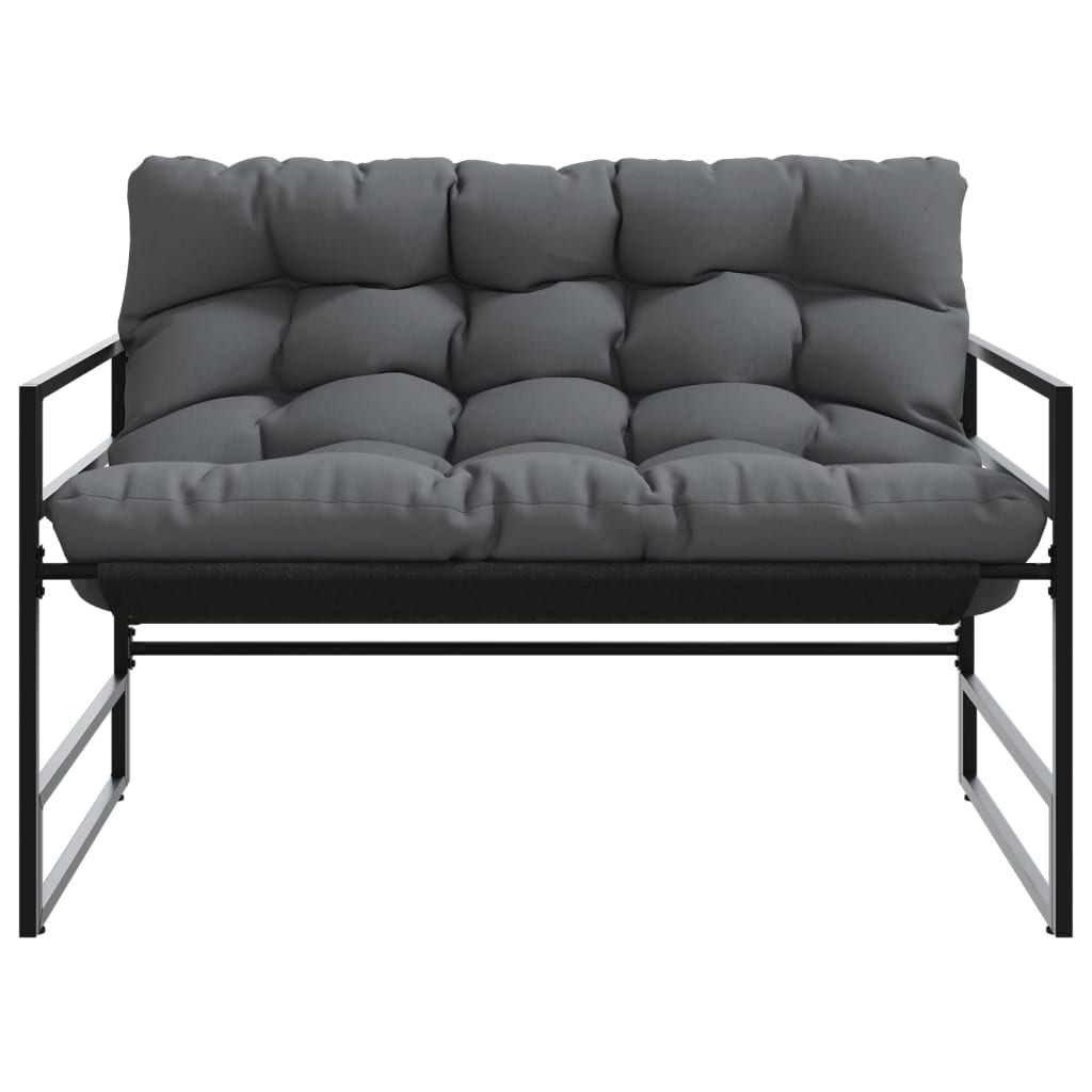 Banco de jardim com almofadão 113 cm aço antracite