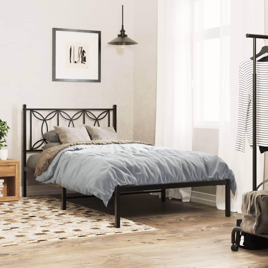 Cabeceira de cama 107 cm metal preto