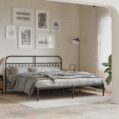 Cabeceira de cama 180 cm metal preto