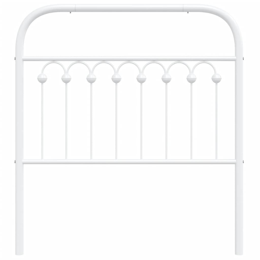 Cabeceira de cama 90 cm metal branco