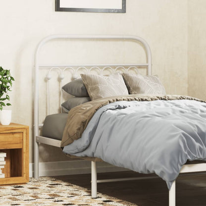 Cabeceira de cama 90 cm metal branco