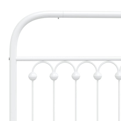 Cabeceira de cama 160 cm metal branco