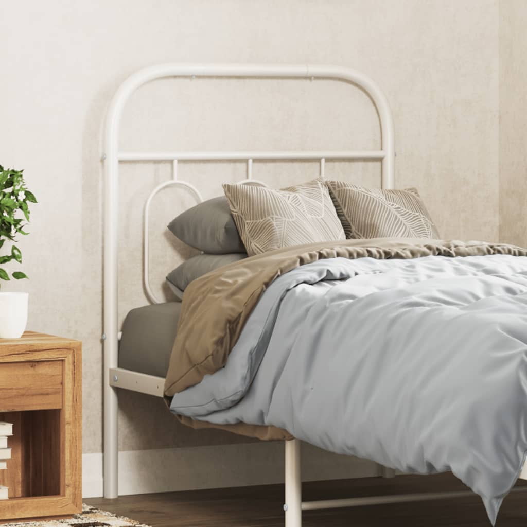 Cabeceira de cama 75 cm metal branco