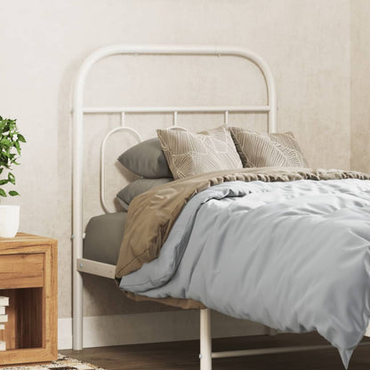 Cabeceira de cama 75 cm metal branco