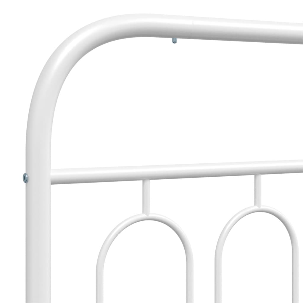 Cabeceira de cama 160 cm metal branco