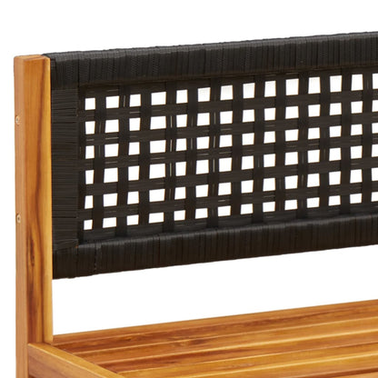 Conjunto de sofás de jardim vidaXL de 3 peças com almofadas de madeira de acácia e vime