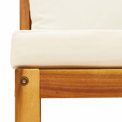 Conjunto de sofás de jardim vidaXL de 3 peças com almofadas de madeira de acácia e vime