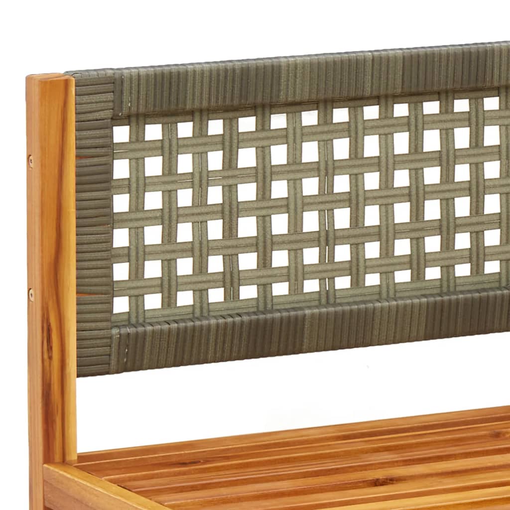 Conjunto de sofás de jardim vidaXL de 3 peças com almofadas de madeira de acácia e vime