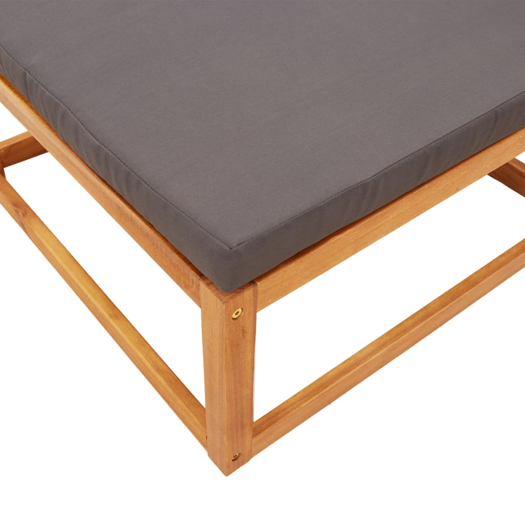 Conjunto de sofás de jardim vidaXL de 3 peças com almofadas de madeira de acácia e vime