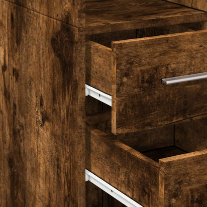 Armário alto 30x42,5x185cm derivados de madeira carvalho fumado