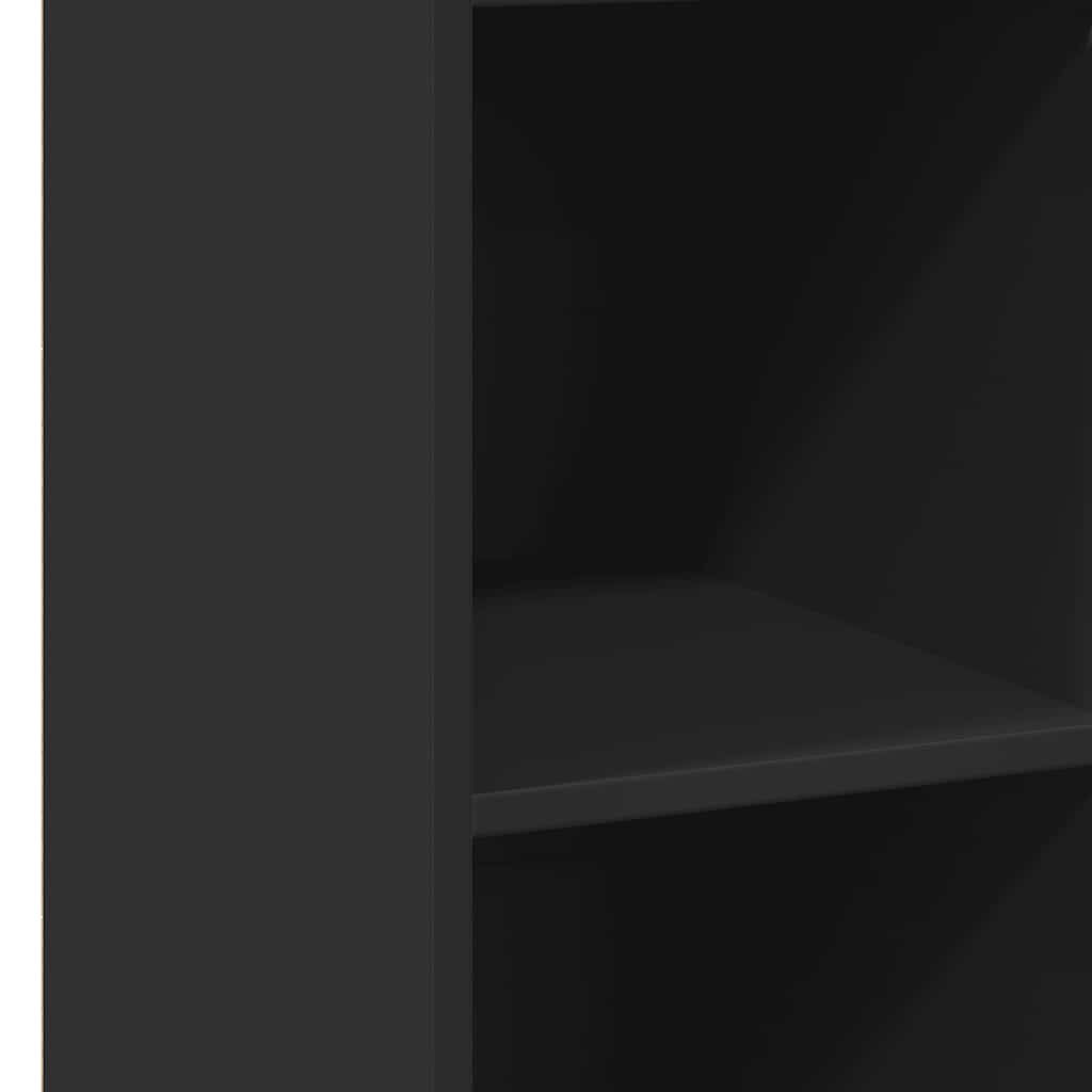 Armário alto 40x41x124 cm derivados de madeira preto