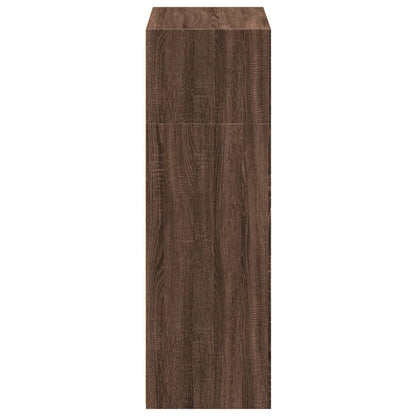 Armário alto 70x41x124cm derivados de madeira carvalho castanho