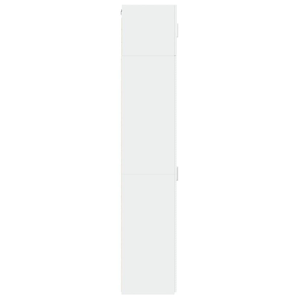 Armário de arrumação estreito derivados de madeira branco