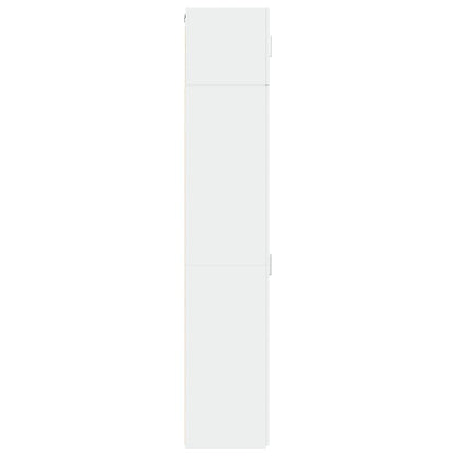 Armário de arrumação estreito derivados de madeira branco