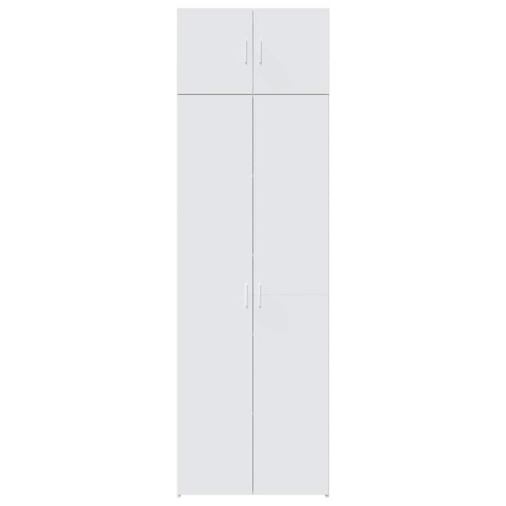 Armário de arrumação 70x42,5x225 cm derivados de madeira branco