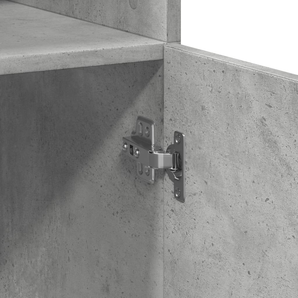 Armário alto 70x42,5x185 cm derivados madeira cinzento cimento