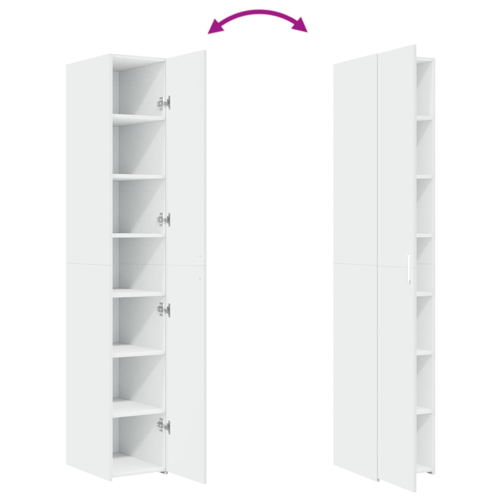 Armário alto 30x42,5x185 cm derivados de madeira branco