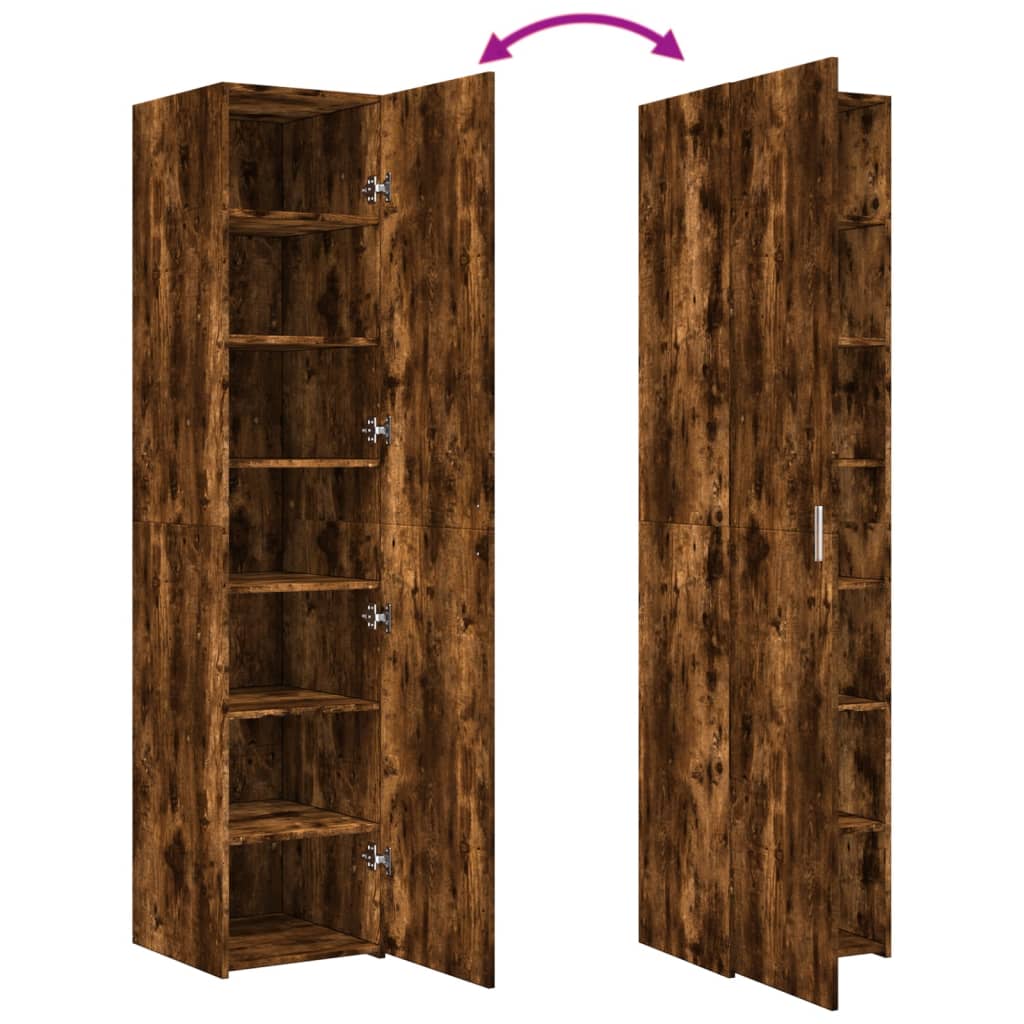 Armário alto 40x42,5x185cm derivados de madeira carvalho fumado