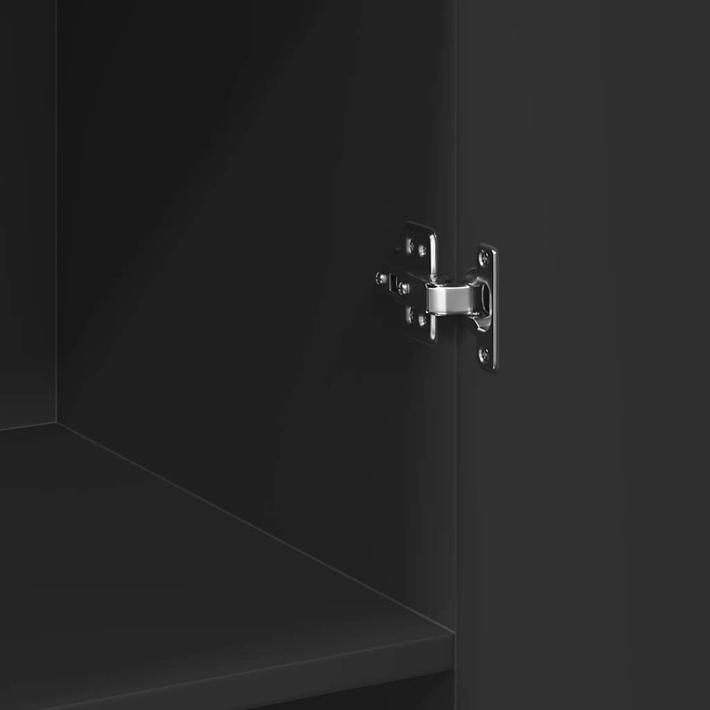 Armário alto 70x42,5x185 cm derivados de madeira preto