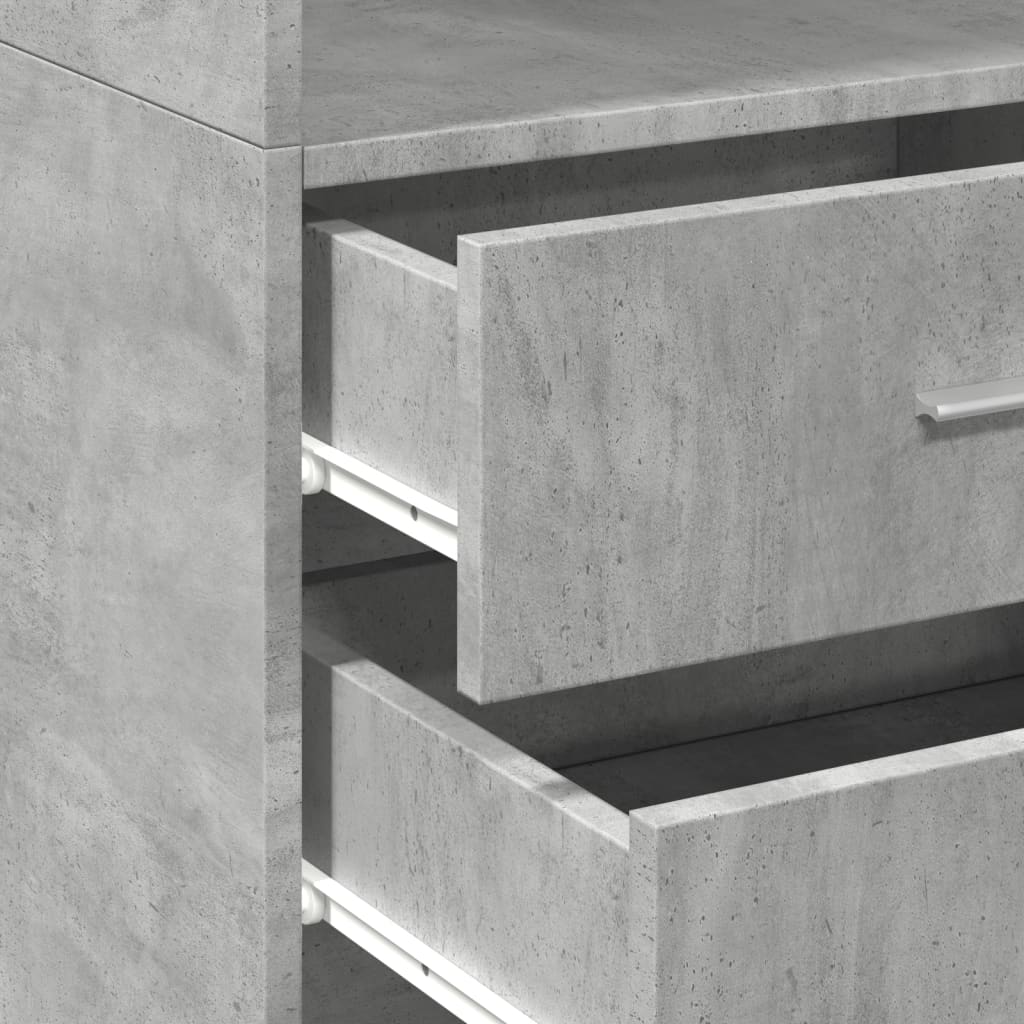 Armário alto 45x42,5x185 cm derivados de madeira cinza cimento