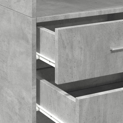 Armário alto 45x42,5x185 cm derivados de madeira cinza cimento