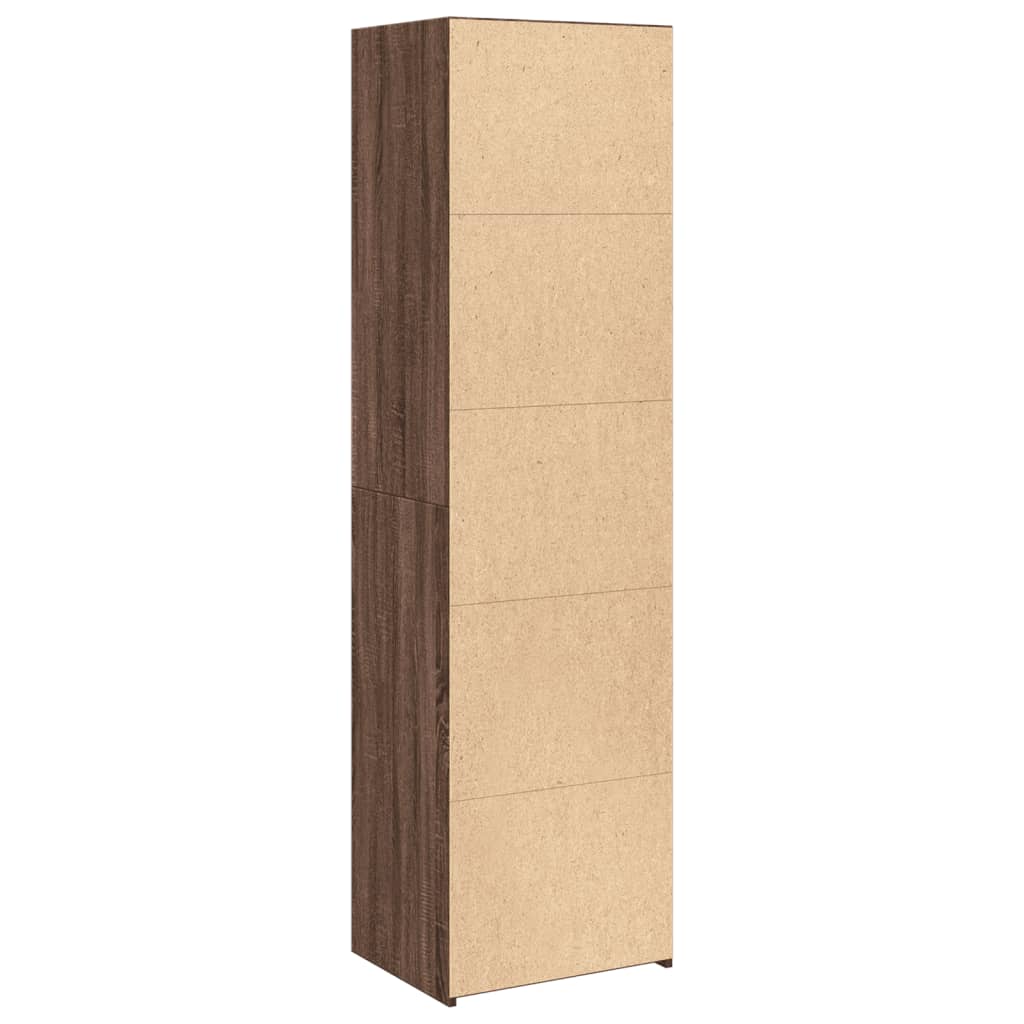 Armário alto 50x41x185cm derivados de madeira carvalho castanho