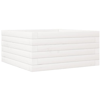 Vaso/floreira de jardim 50x50x23 cm pinho maciço branco
