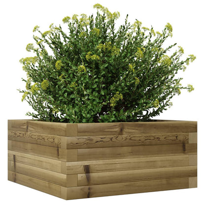 Vaso/floreira de jardim 50x50x23 cm madeira de pinho impregnada