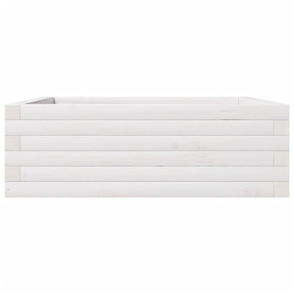 Vaso/floreira de jardim 70x70x23 cm madeira pinho maciça branco
