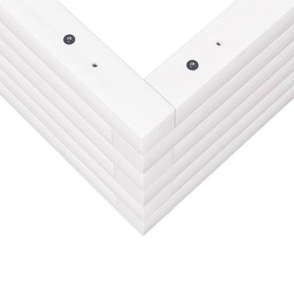 Vaso/floreira de jardim 70x70x23 cm madeira pinho maciça branco