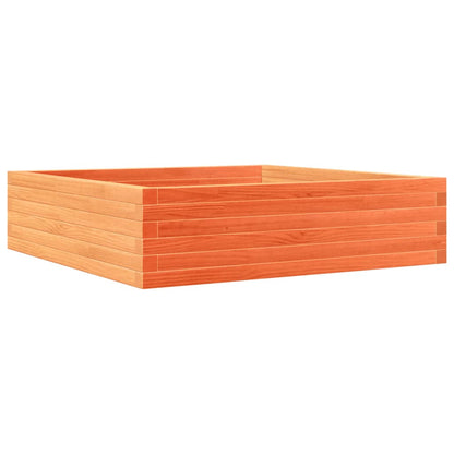 Vaso/floreira de jardim 90x90x23 cm pinho maciço castanho mel