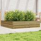 Vaso/floreira jardim 110x110x23 cm madeira de pinho impregnada
