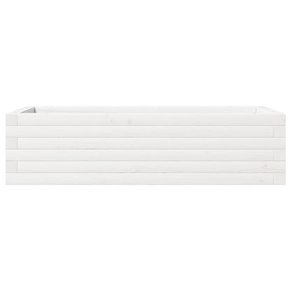 Vaso/floreira de jardim 90x40x23 cm madeira pinho maciça branco
