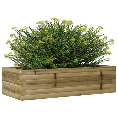Vaso/floreira de jardim 90x40x23 madeira de pinho impregnada